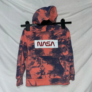 kids tie dye NASA Aldrin Family Foundation hoodie size xs